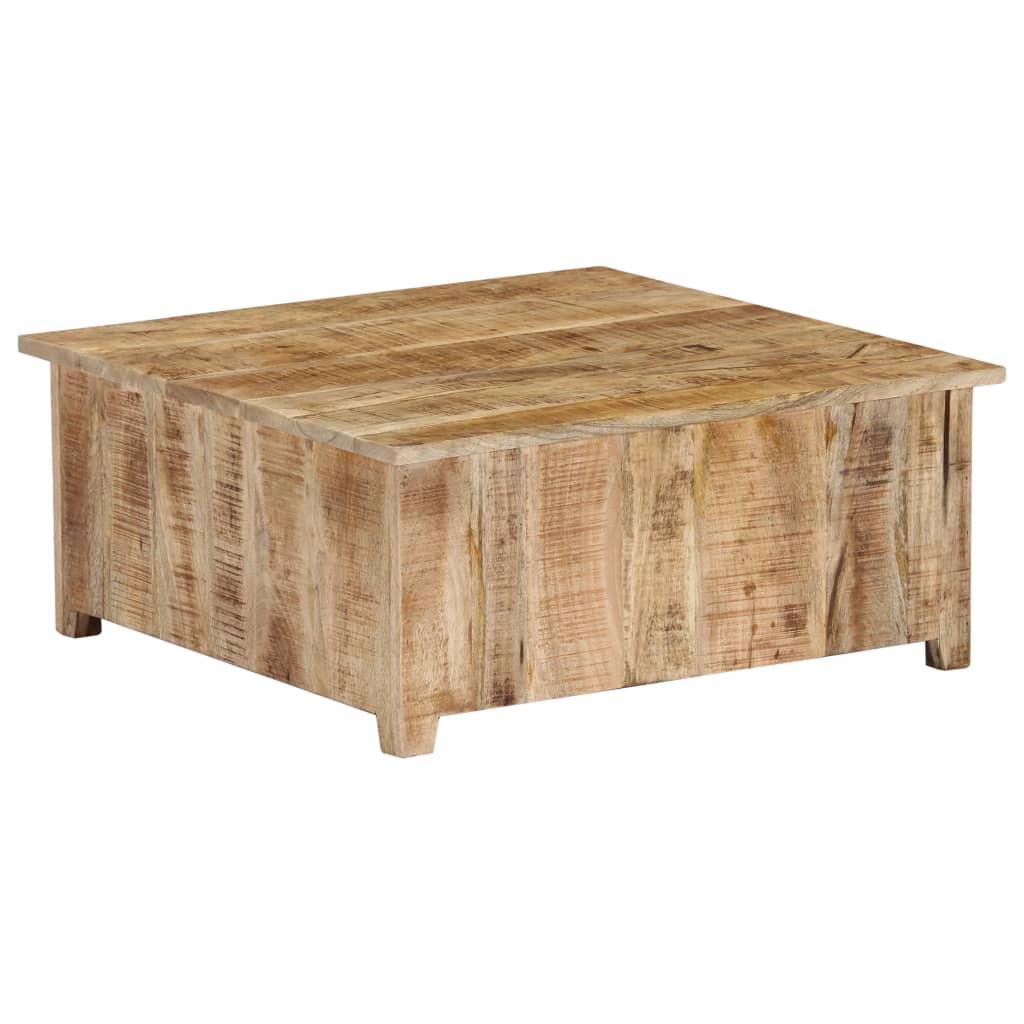 Mesa de centro de madera maciza de mango 70x70x30cm