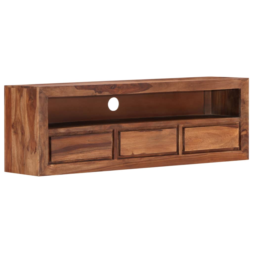 Vetonek Mueble de TV de madera maciza de Sheesham 120x30x40 cm