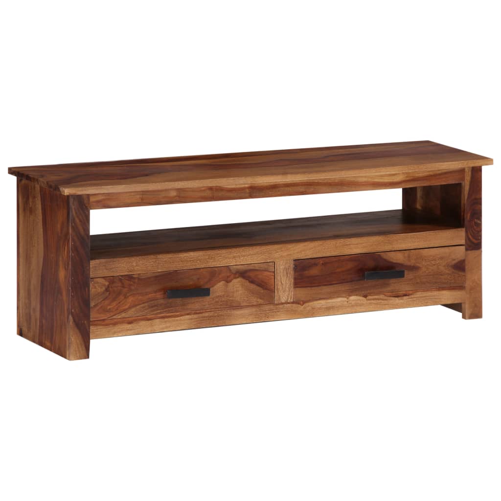 Vetonek Mueble de TV de madera maciza 118x30x40 cm