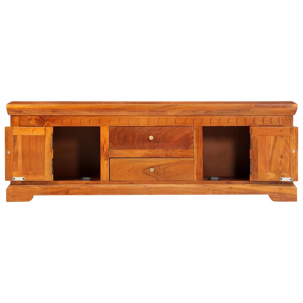 Acacia mobili TV in legno massiccio 119x30x40 cm