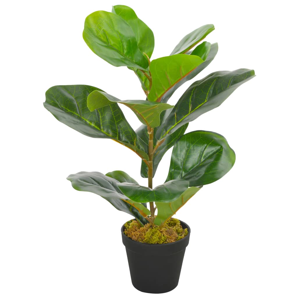 Vetonek Planta artificial ficus con macetero 45 cm verde