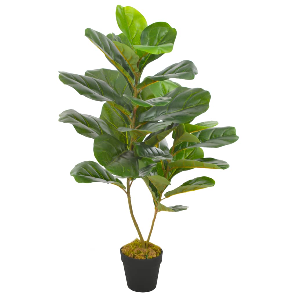 Vetonek Planta artificial ficus con macetero 90 cm verde