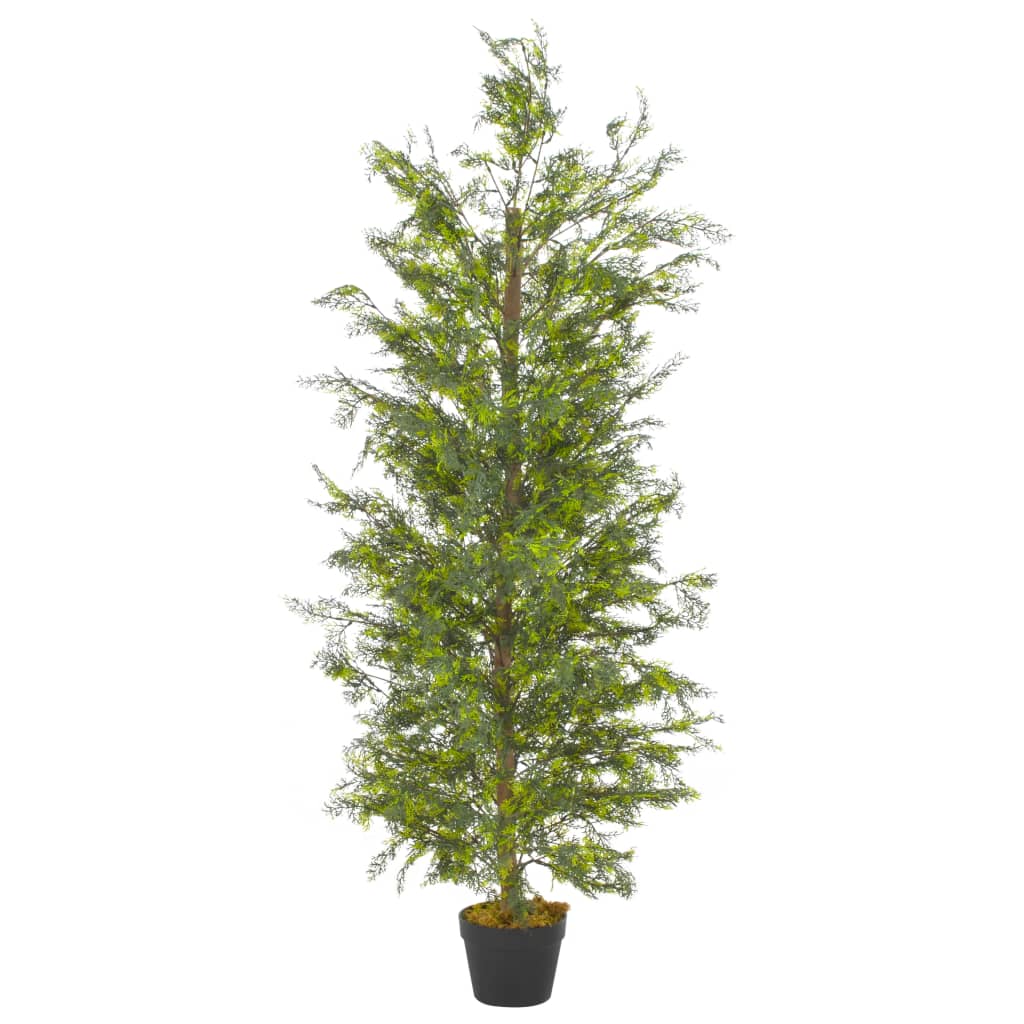 Vetonek Planta artificial árbol ciprés con macetero 150 cm verde