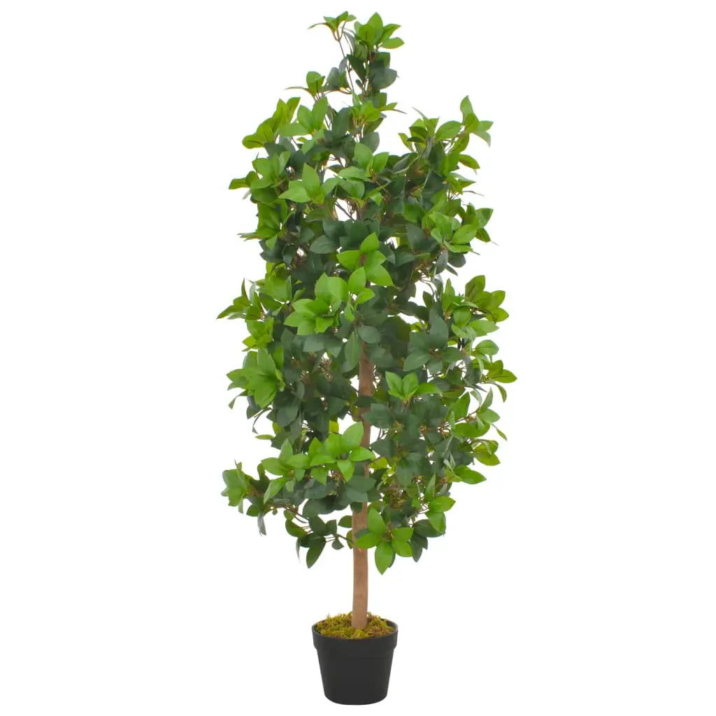 Vetonek Planta artificial árbol de laurel con macetero 120 cm verde