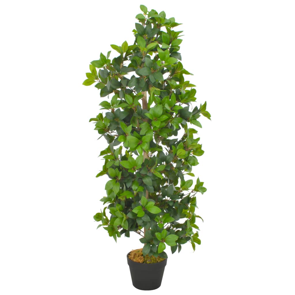 Vetonek Planta artificial árbol de laurel con macetero 120 cm verde