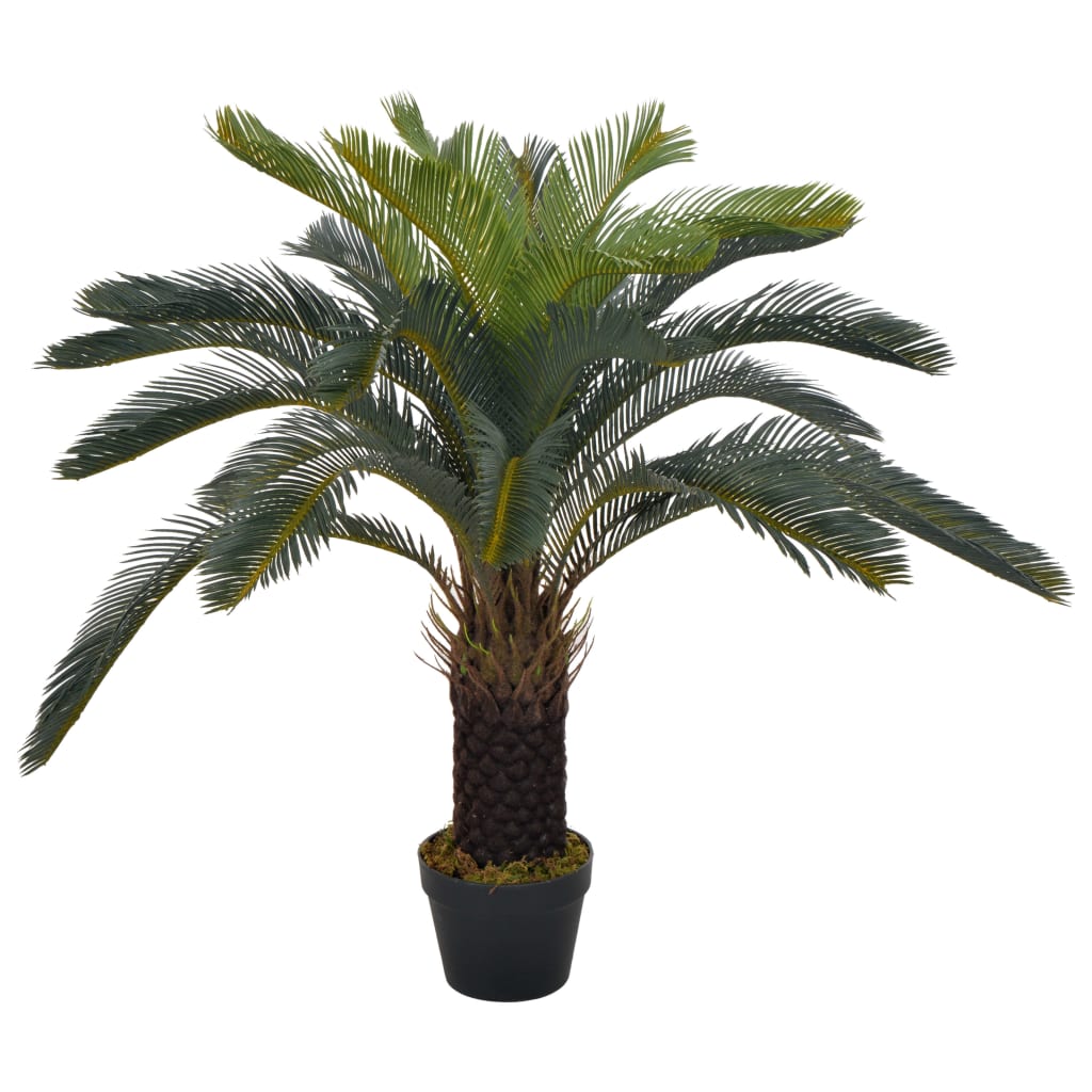 Vetonek Planta artificial palmera cica con macetero 90 cm verde