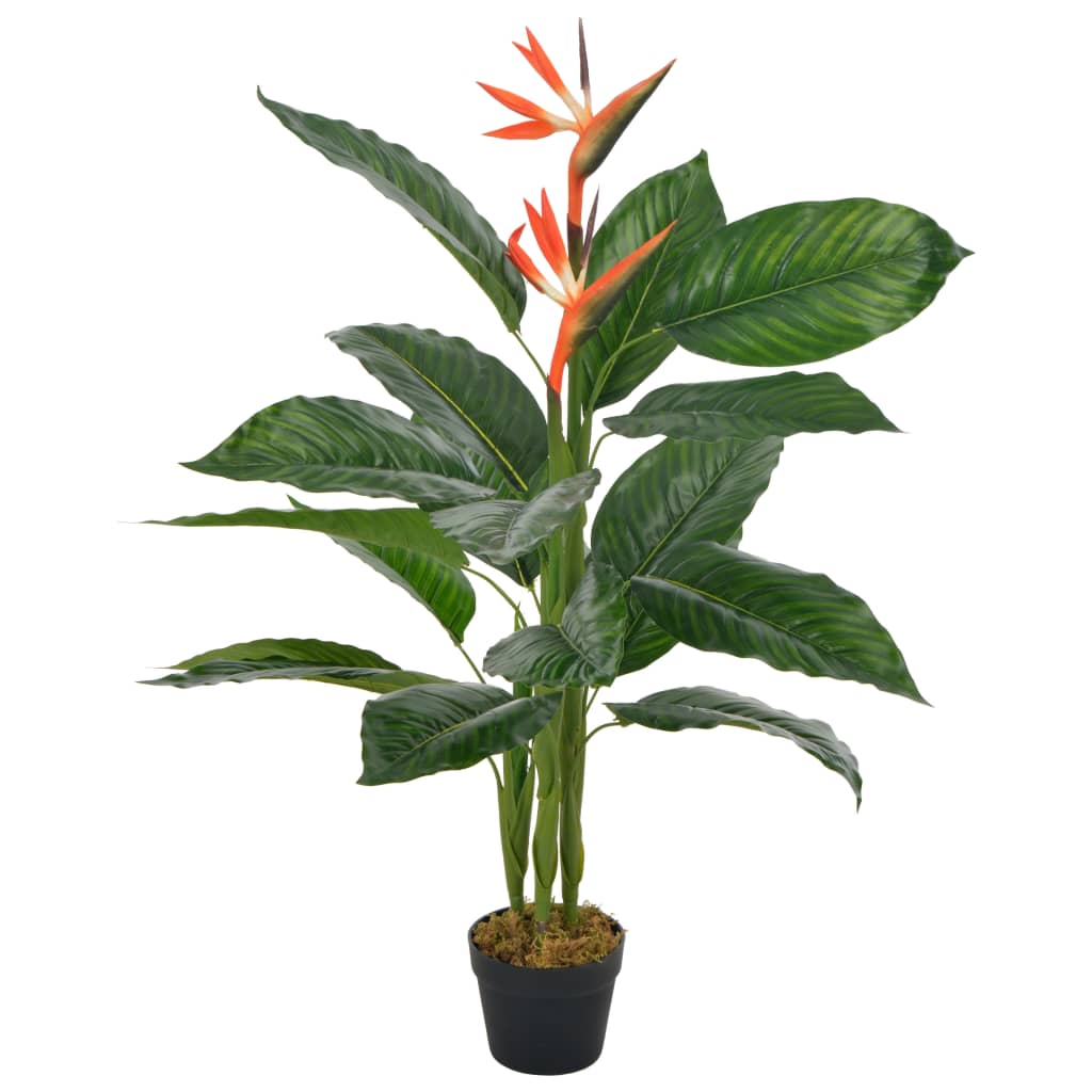 Vetonek Planta artificial strelitzia con macetero rojo 100 cm