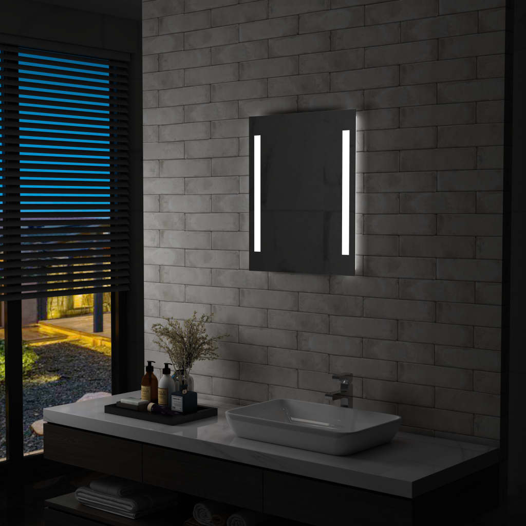 Vetonek Espejo de pared de baño con LED 50x60 cm