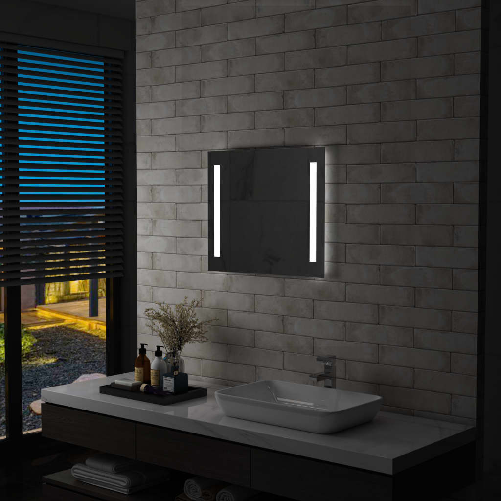 Vetonek Espejo de pared de baño con LED 60x50 cm