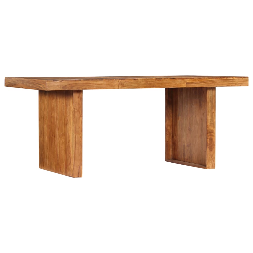 Tavolo da pranzo in legno massello di acacia 180x90x75 cm