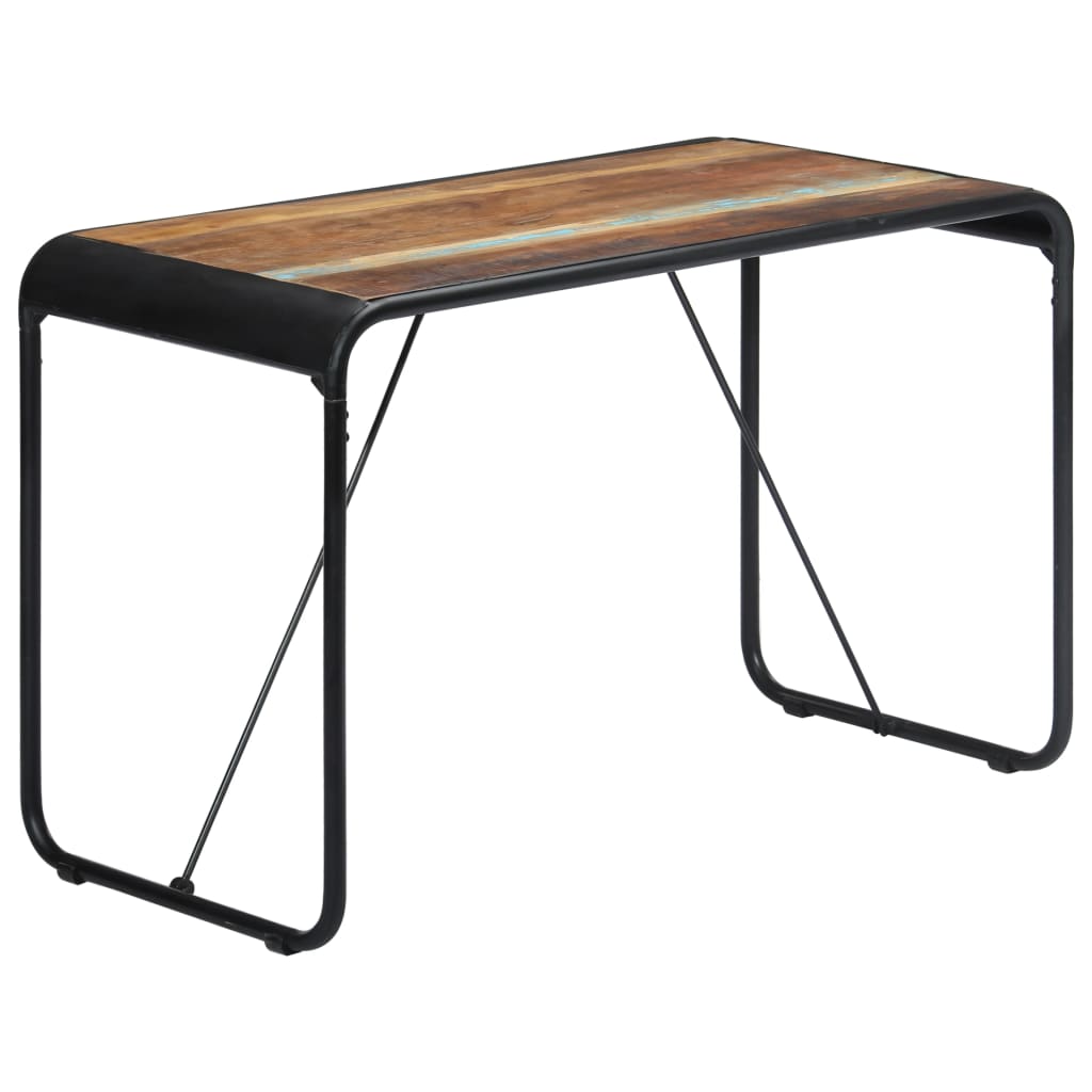 Vetonek Mesa de comedor de madera maciza reciclada 118x60x76 cm