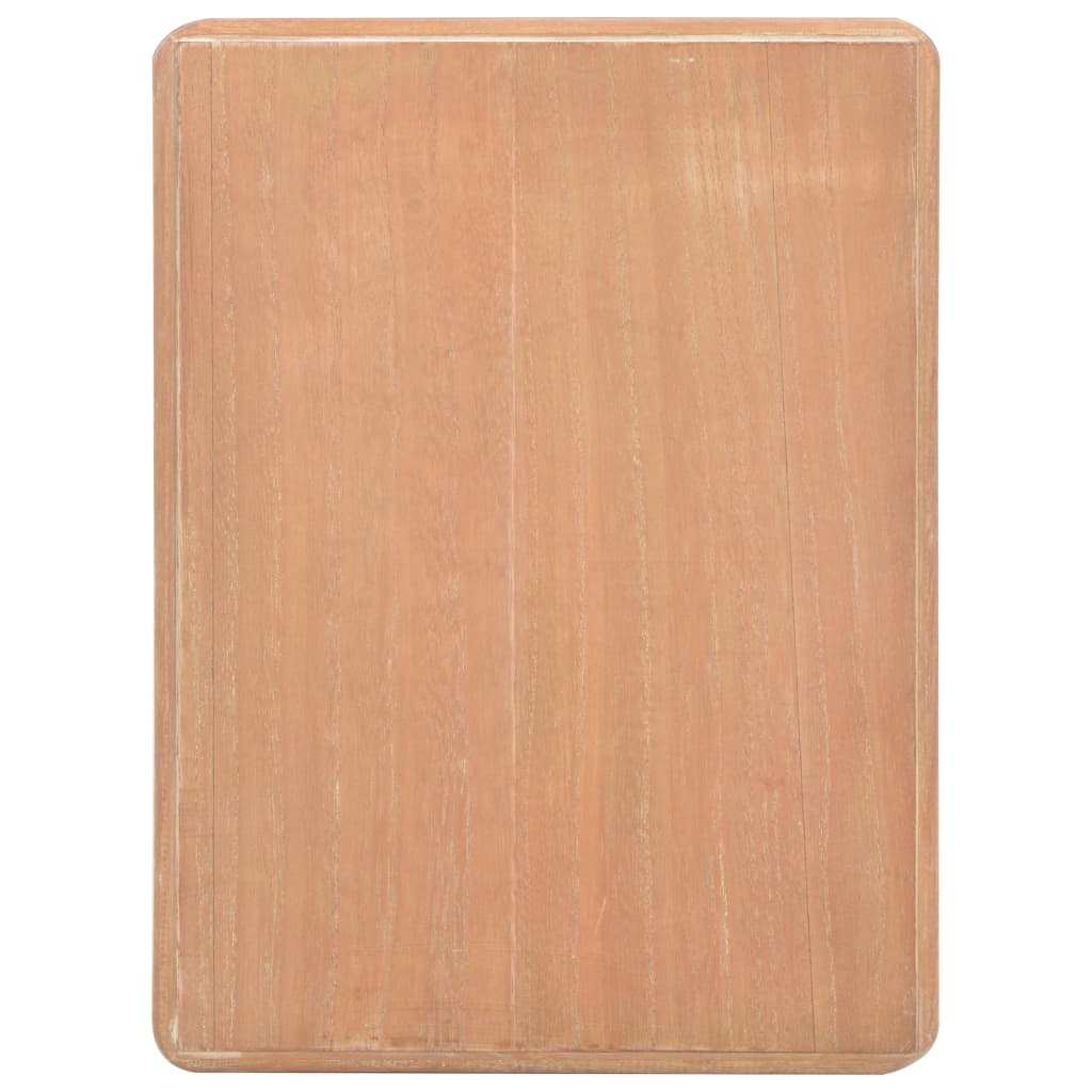 Mesita de noche madera maciza de pino blanco marrón 40x30x50 cm v8547 - Vetonek