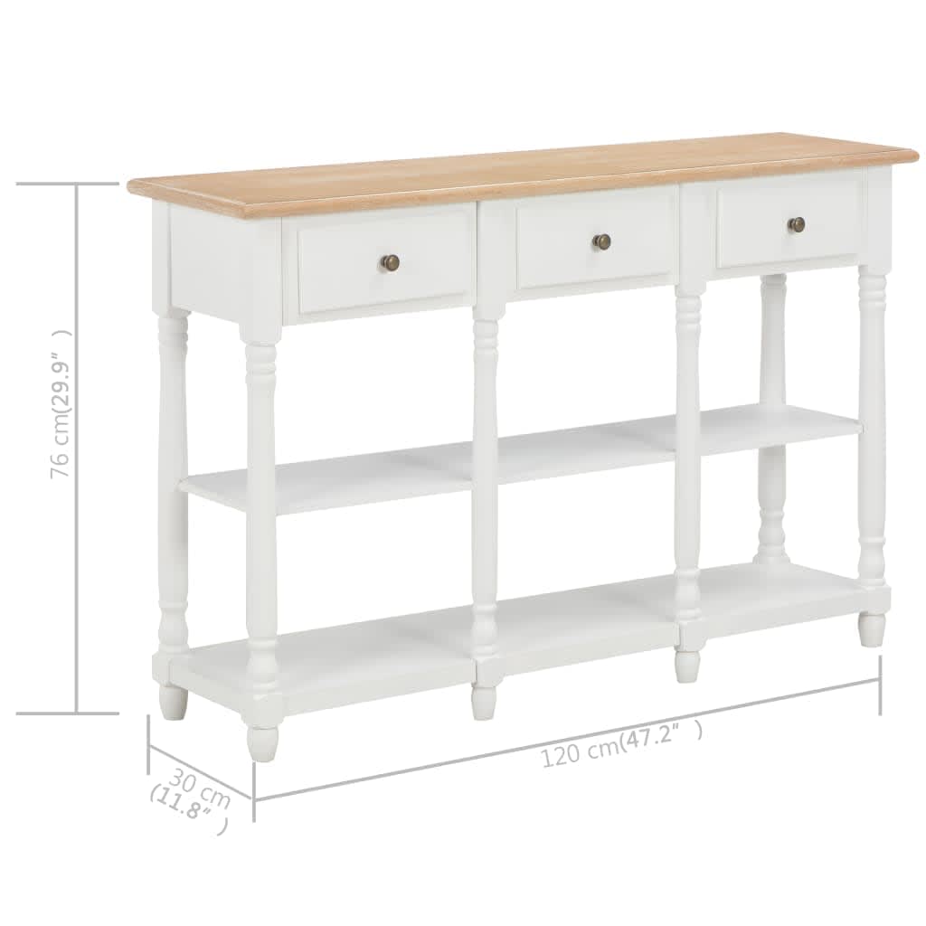 Blanca MDF console table 120x30x76 cm