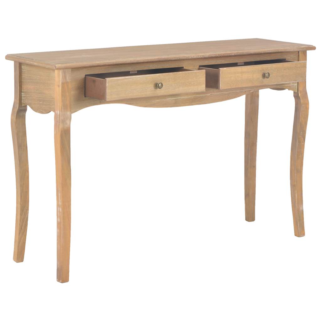 Mesa consola con 2 cajones madera maciza de pino 110x35x76 cm