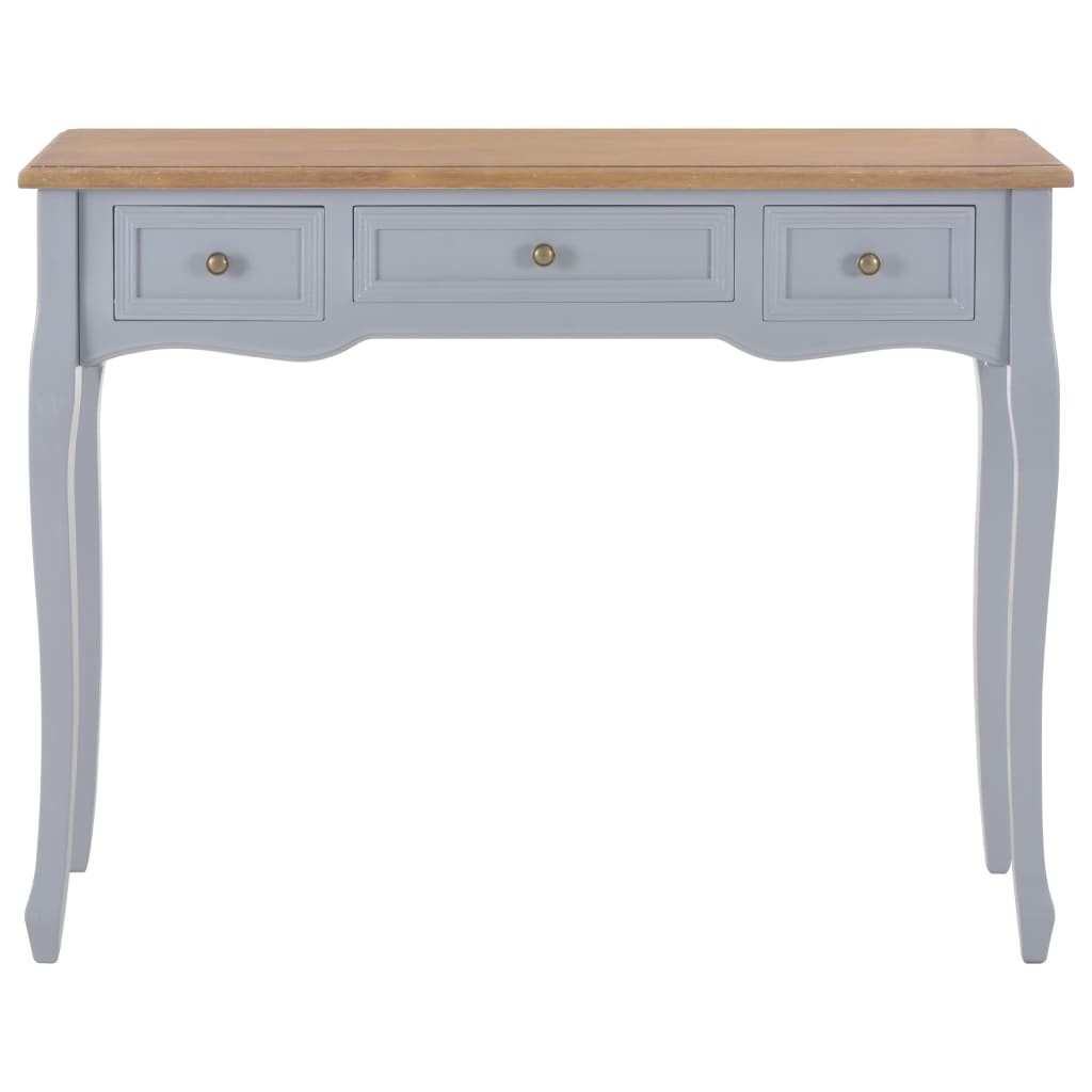 Table Table with 3 gray drawers