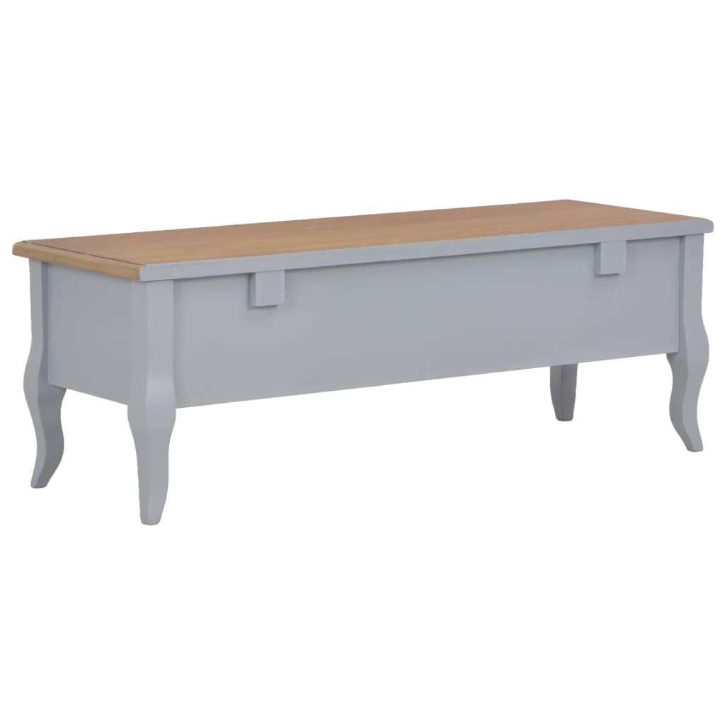 Gray wood TV cabinet 100x35x35 cm