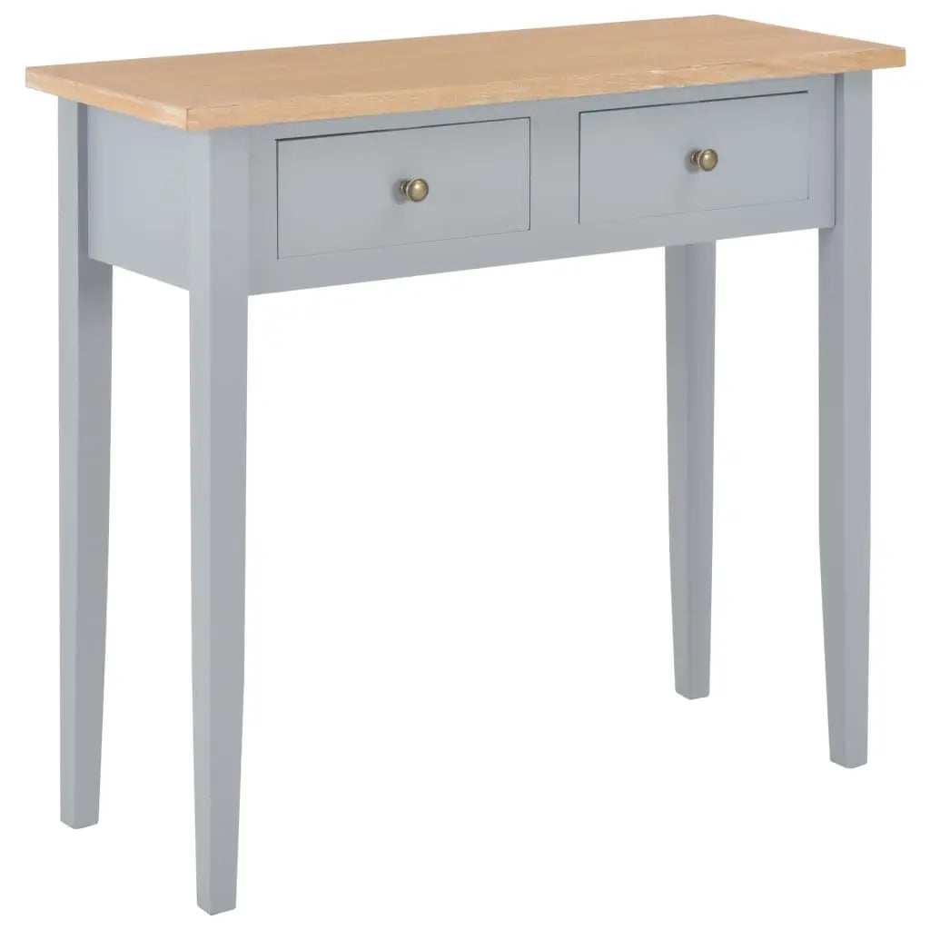 Vetonek Mesa consola tocador de madera gris 79x30x74 cm