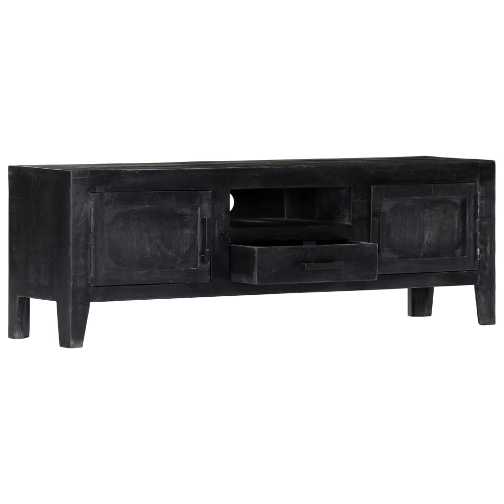 Black Mango Mass Wood TV furniture 118x30x40 cm