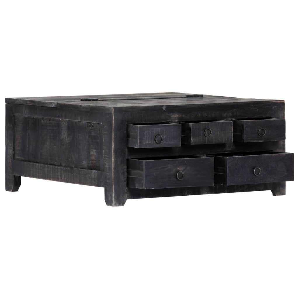 Black Mango Wood Center Table 65x65x30 cm