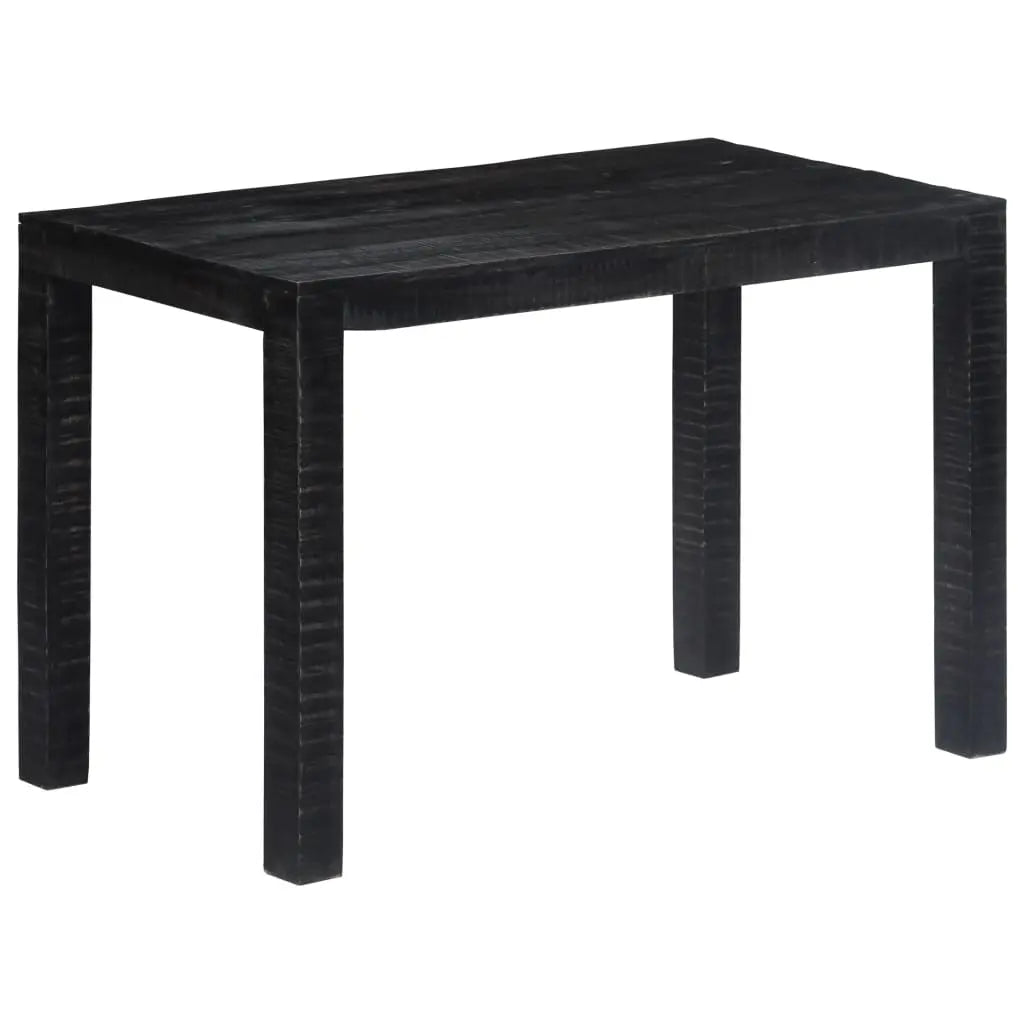 Vetonek Mesa de comedor de madera maciza de mango negra 118x60x76 cm