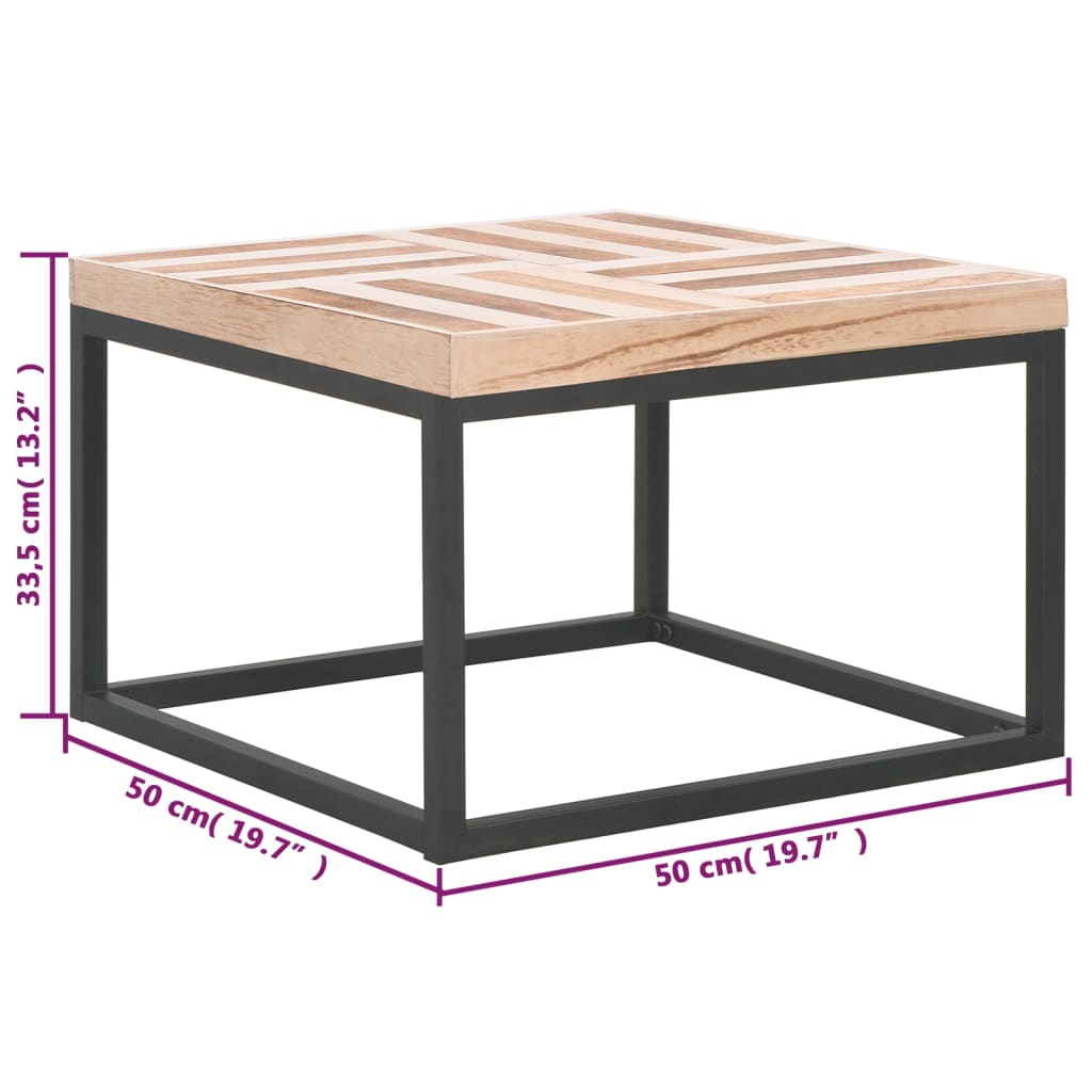 50x50x33.5 cm solid wooden table