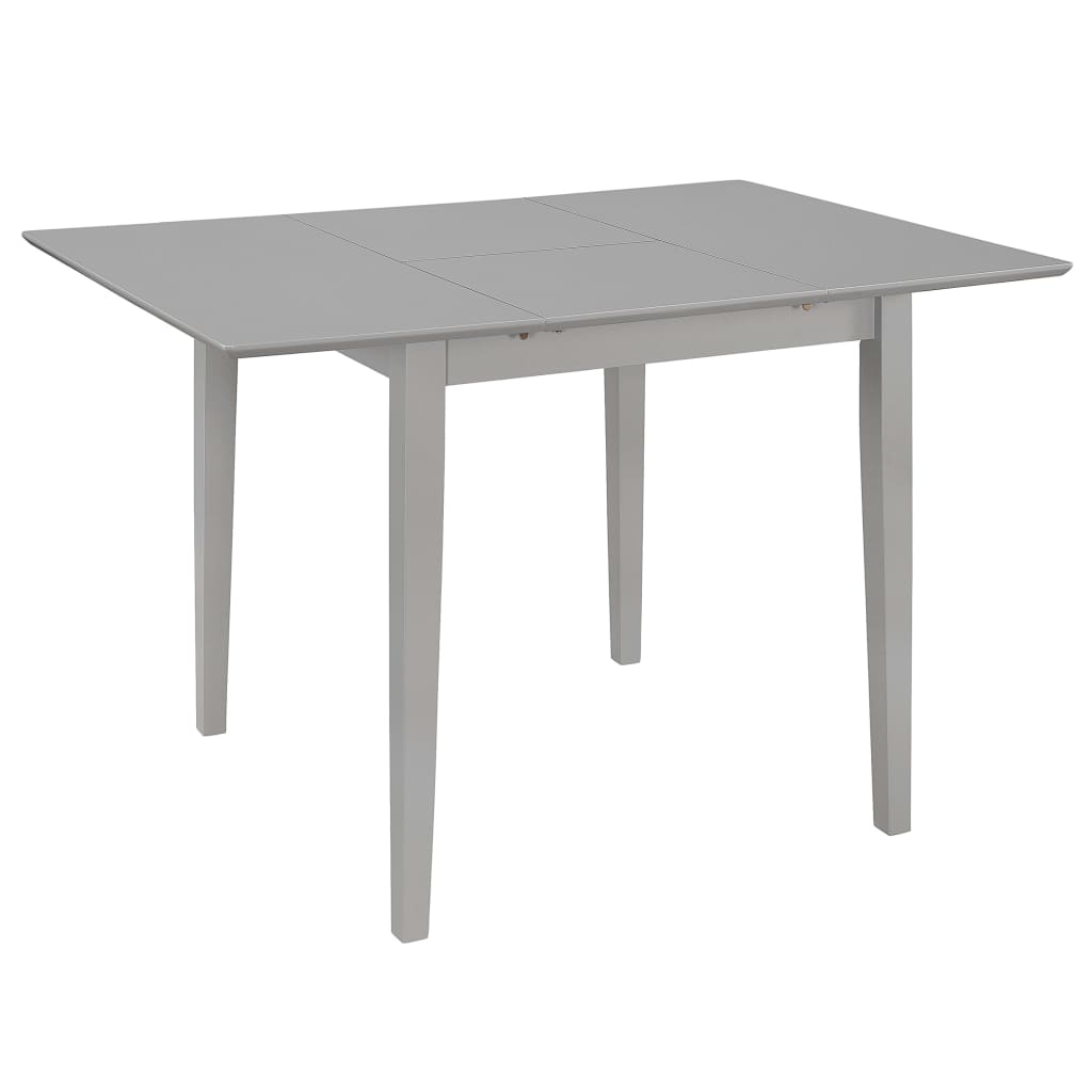 Vetonek Mesa de comedor extensible gris (80-120)x80x74 cm MDF