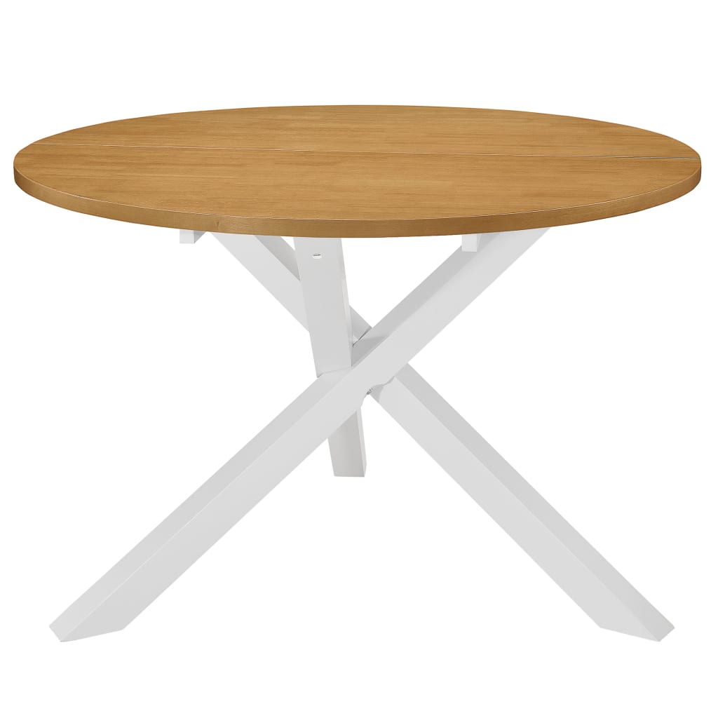 Vetonek Mesa de comedor blanca 120x75 cm MDF