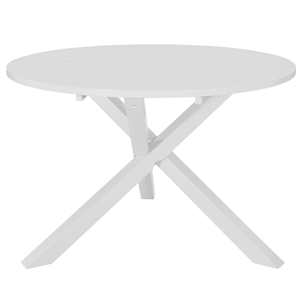 Vetonek Mesa de comedor MDF blanca 120x75 cm