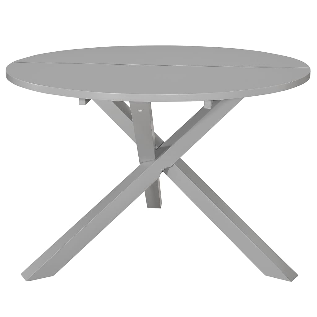 Vetonek Mesa de comedor de MDF gris 120x75 cm