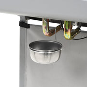 Barbacoa portátil de gas con 2 zonas plateada acero inoxidable V3763 Vetonek