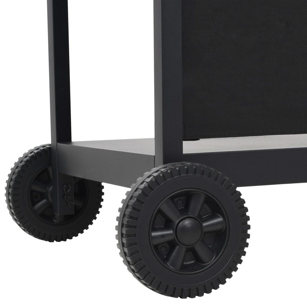 Barbacoa portátil de gas con 6 zonas de cocción negra de acero V3794 Vetonek