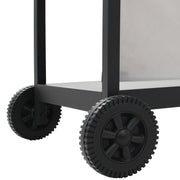 Barbacoa portátil de gas con 6 zonas plateada acero inoxidable V3817 Vetonek