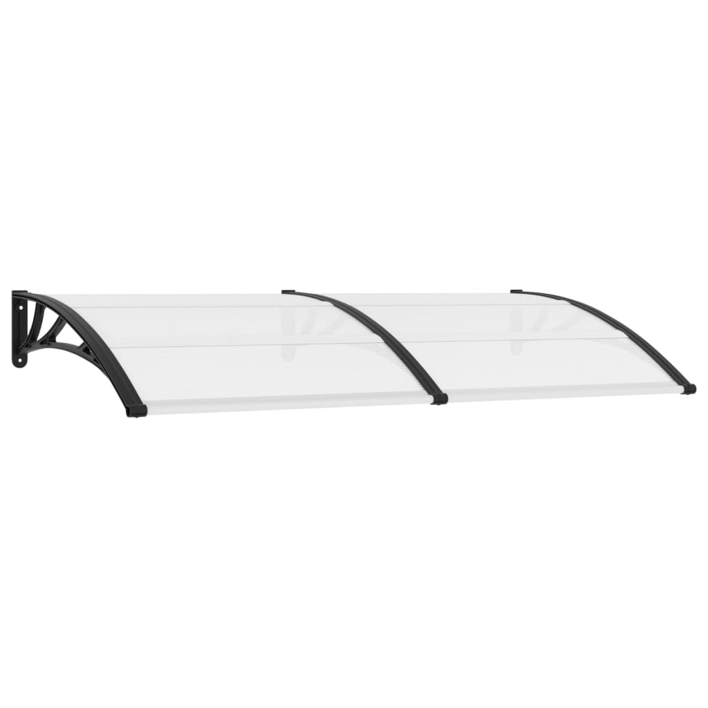 Vetonek Marquesina para puerta PC negro y transparente 200x75 cm