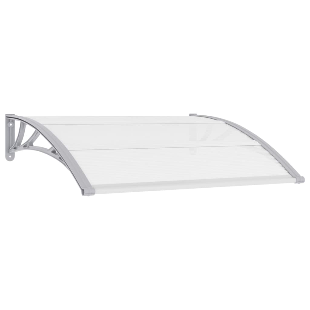 Vetonek Marquesina para puerta PC gris y transparente 120x75 cm