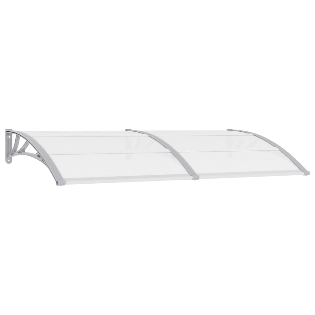 Vetonek Marquesina para puerta PC gris y transparente 200x75 cm