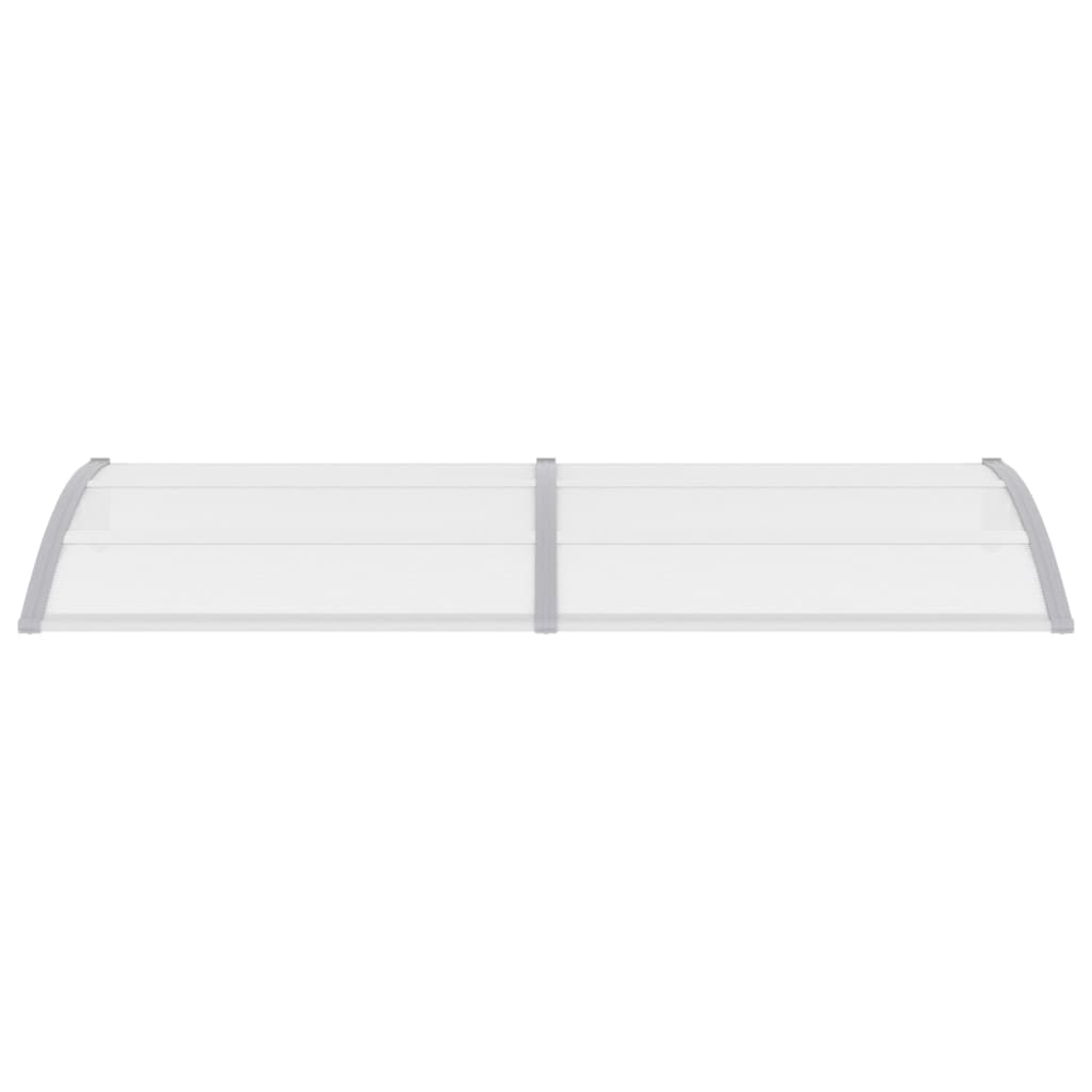 Marquesina para puerta PC gris y transparente 240x75 cm vidaXL