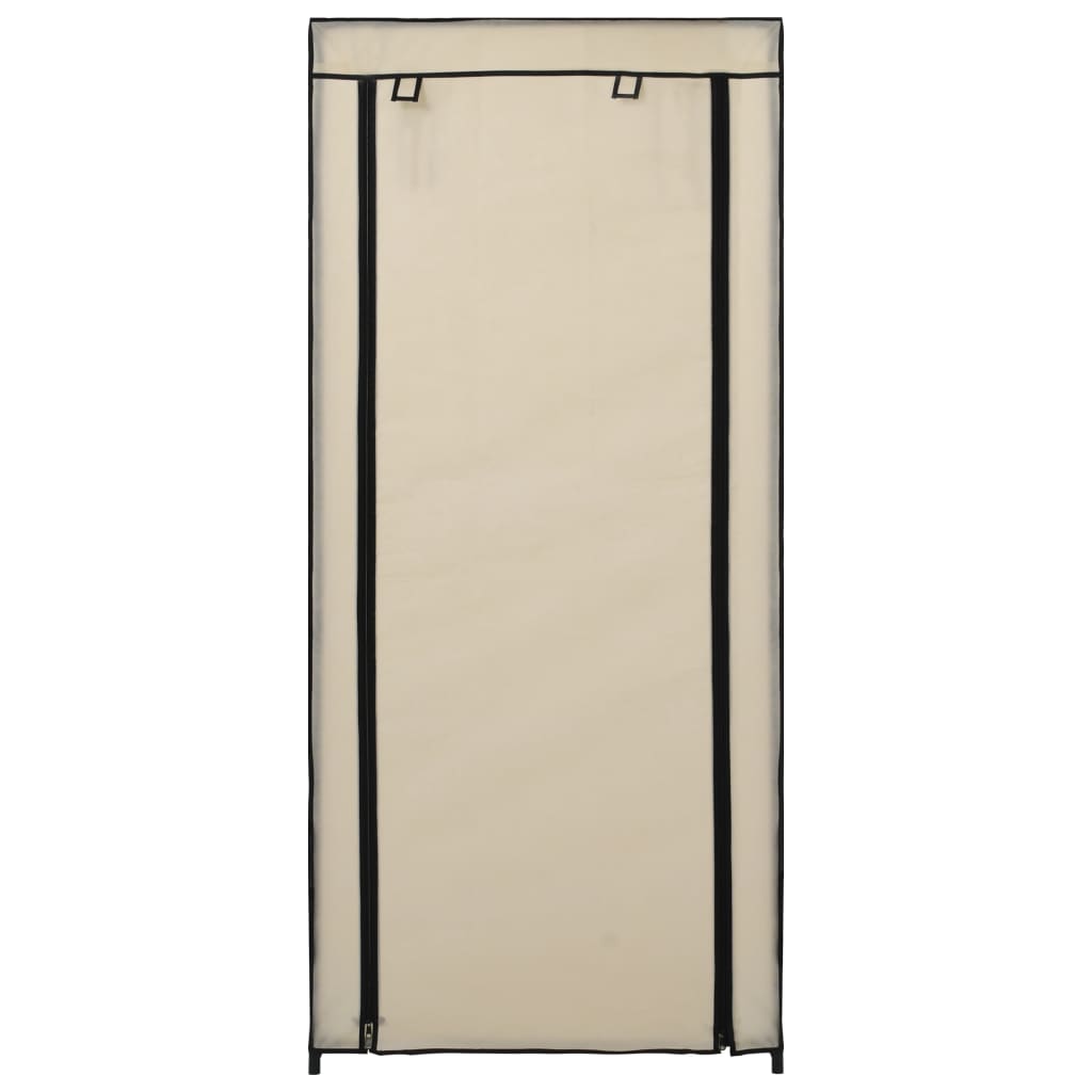 Gabinetto Zapatero con copertura in tessuto crema 58x28x106 cm