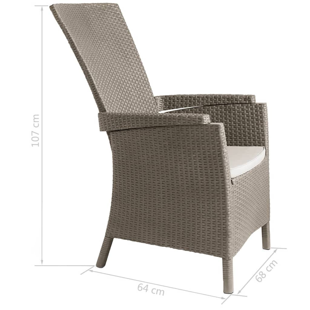 Keter Garden Chairs Reclineable Vermont 2 UDS Capuchino