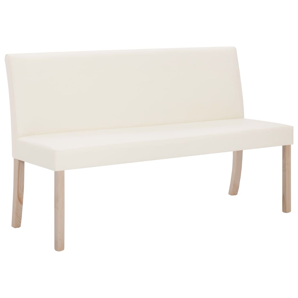 Synthetic leather bench 139.5 cm cream color V9345 Vetonek