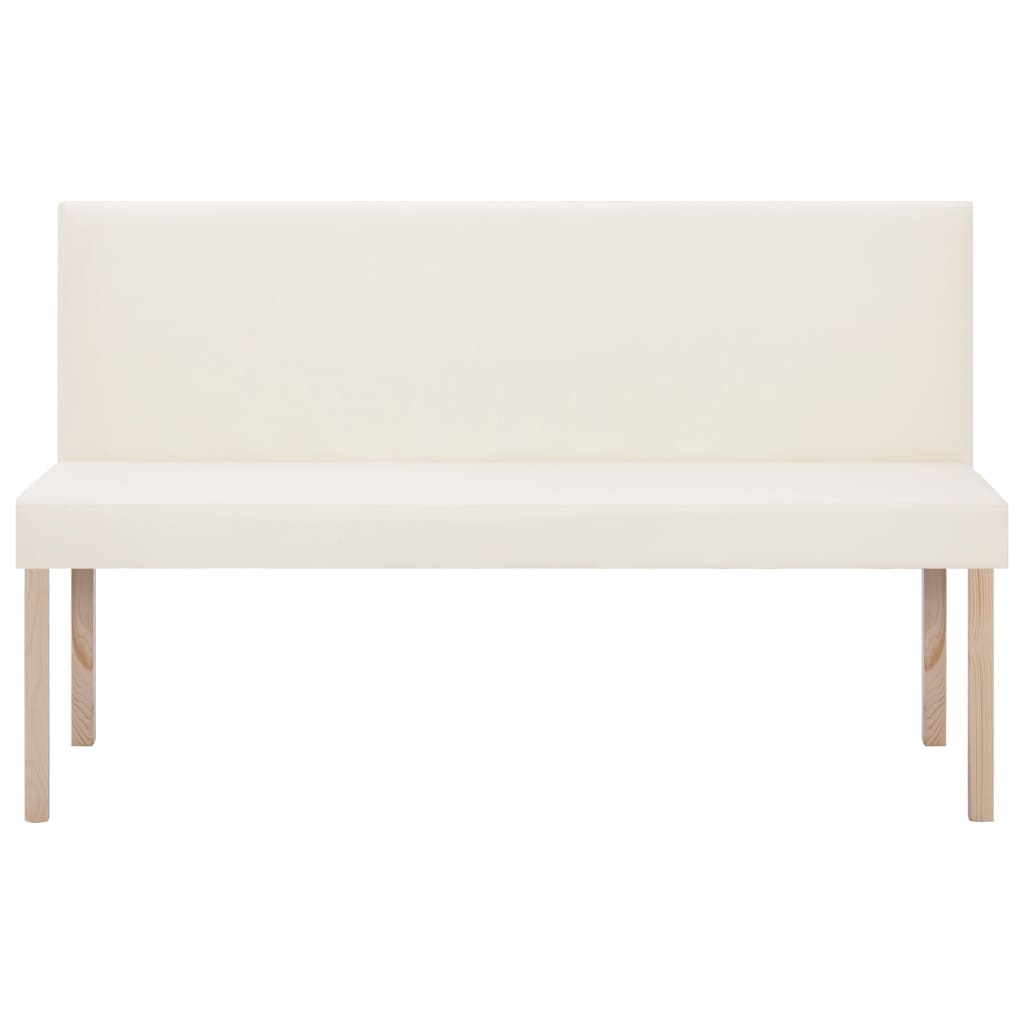 Synthetic leather bench 139.5 cm cream color V9345 Vetonek