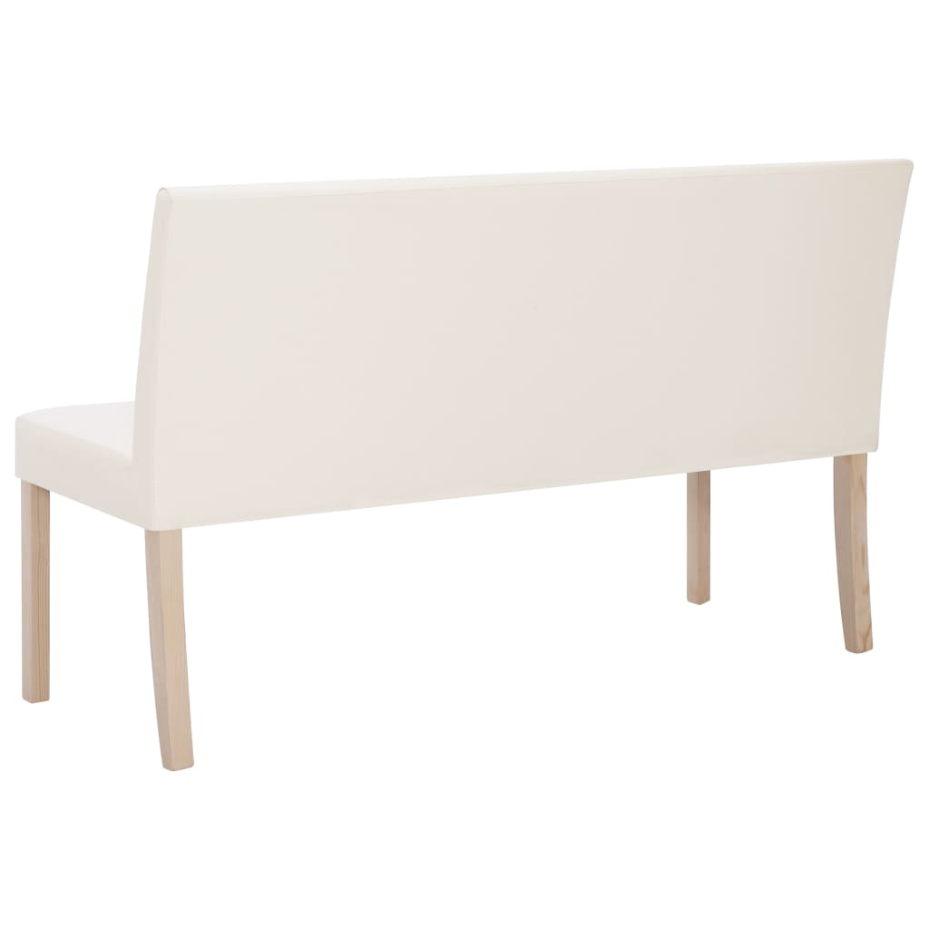 Synthetic leather bench 139.5 cm cream color V9345 Vetonek