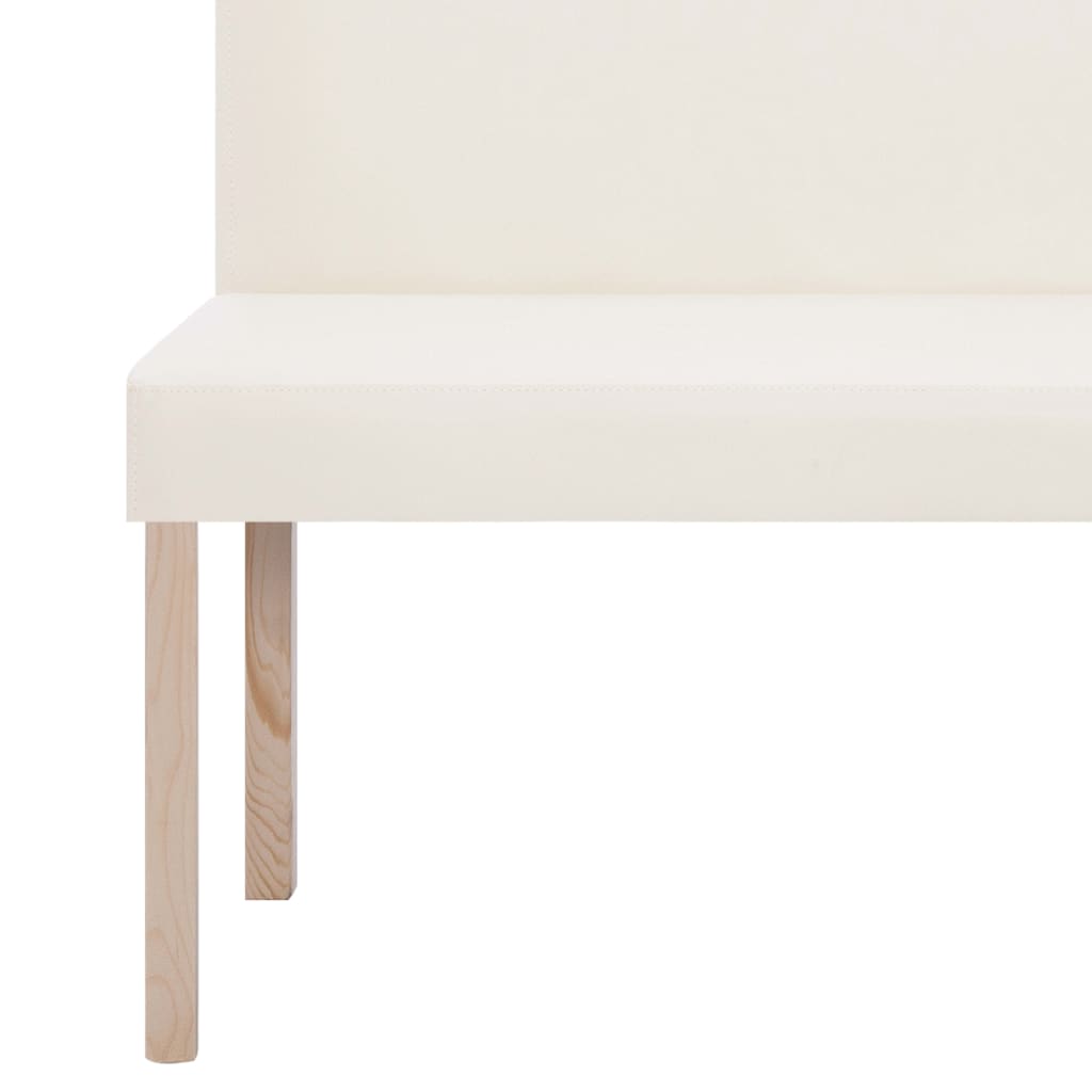 Synthetic leather bench 139.5 cm cream color V9345 Vetonek