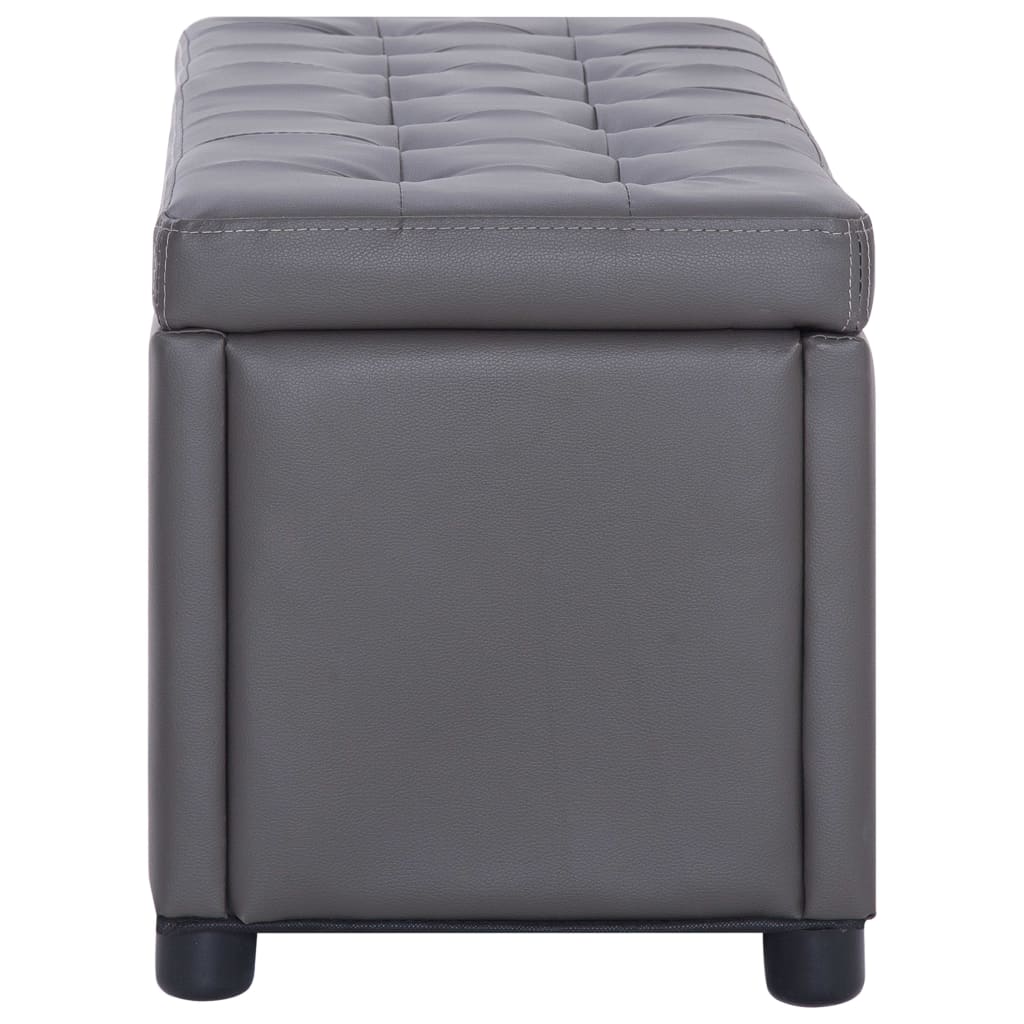 Rangement de cuir synthétique gris Potoman 87,5 cm