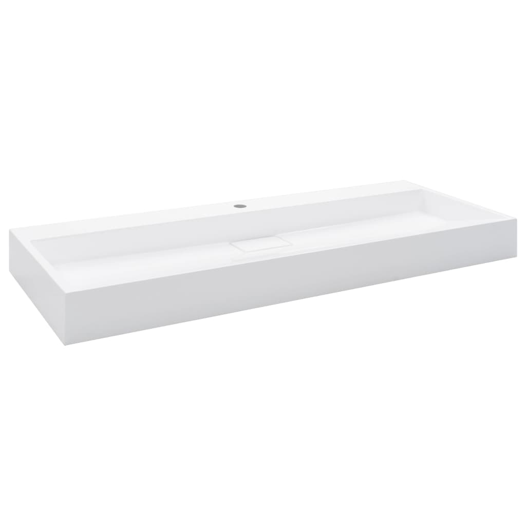 Lavabo encimera 120x46x11 cm blanco