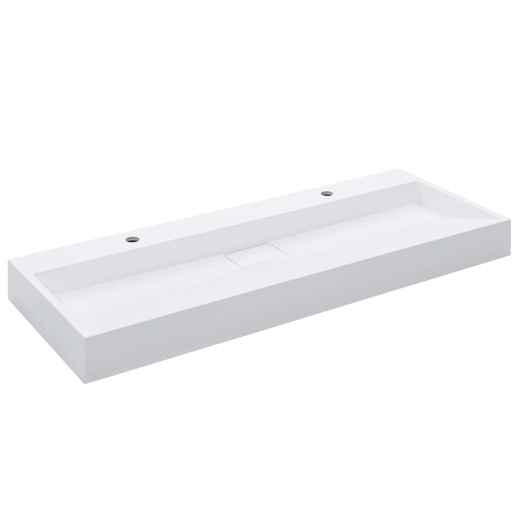 Lavabo encimera 120x46x11 cm blanco