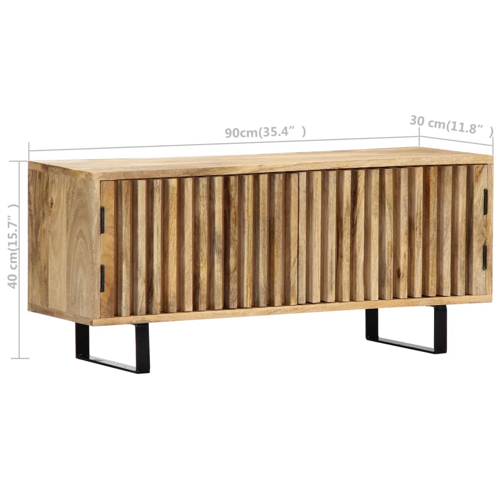 Mueble para TV madera maciza de mango 90x30x40 cm vidaXL