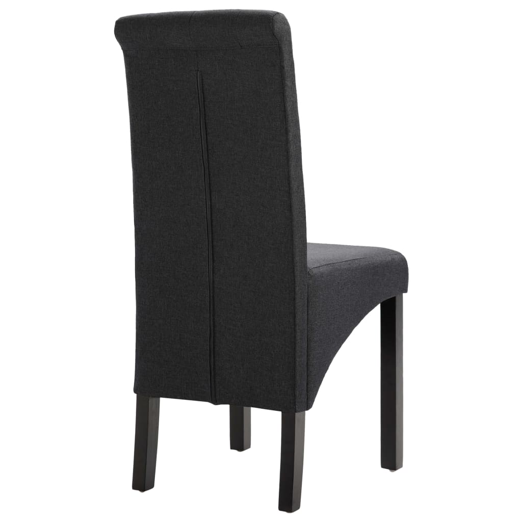 Sillas de comedor 2 unidades tela gris oscura vidaXL