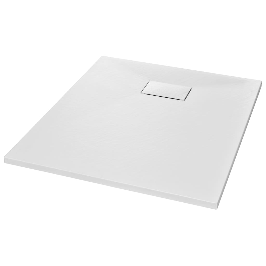 Plato de ducha SMC blanco 90x70 cm vidaXL