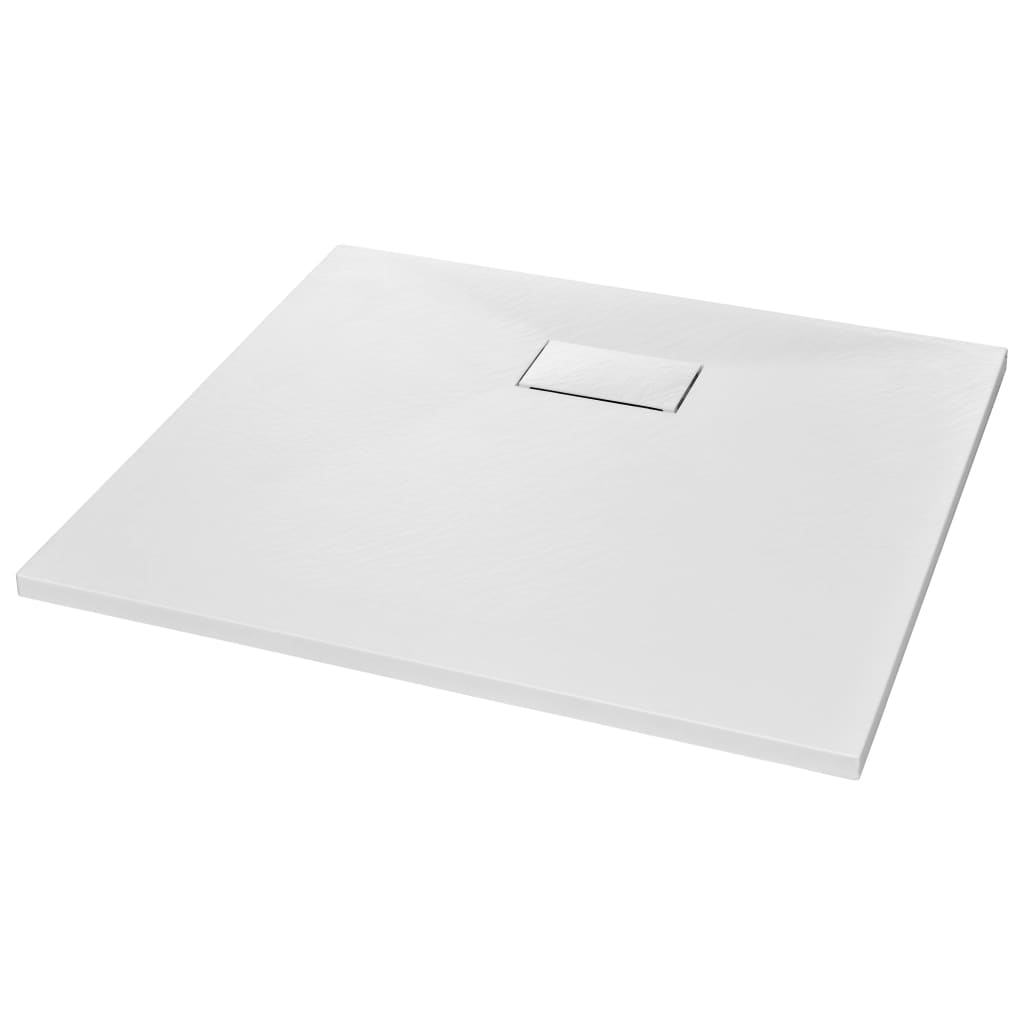 Plato de ducha SMC blanco 90x80 cm vidaXL