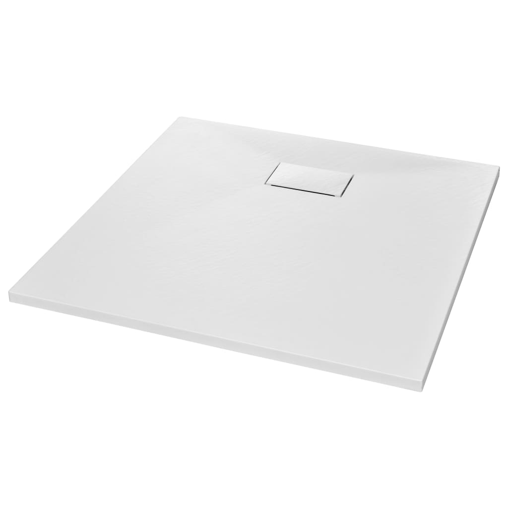 Plato de ducha SMC blanco 90x90 cm vidaXL